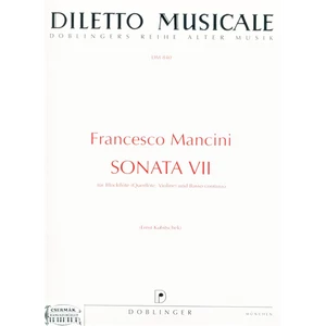 SONATA VII.FÜR BLOCKFLÖTE (QUERFLÖTE,VIOLINE) UND BASSO CONTINUO