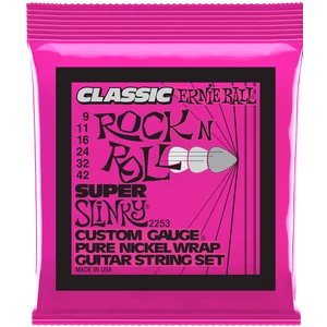 Elektromos gitárhúrkészlet Ernie Ball nikkel super slinky 9-42