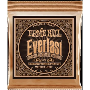 Akusztikusgitár húrkészlet Ernie Ball EVERLAST COATED P. BRONZE MEDIUM LIGHT 12-54