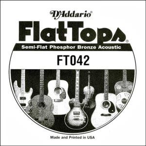 Akusztikus gitárhúr D'Addario  FlatTops SemiFlat FT042