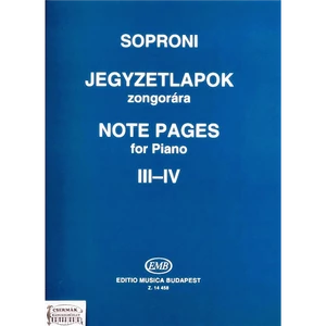 JEGYZETLAPOK ZONGORÁRA III-IV.