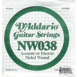 Elektromos gitárhúr D'Addario NW038