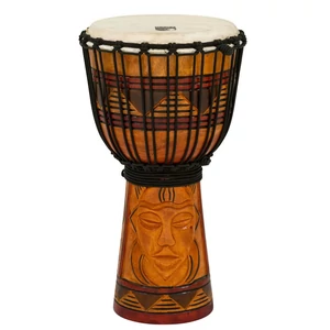 Djembe egy mahagóni tömbből faragva. 8"