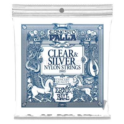 Klasszikus gitárhúrkészlet Ernie Ball Clear& Silver