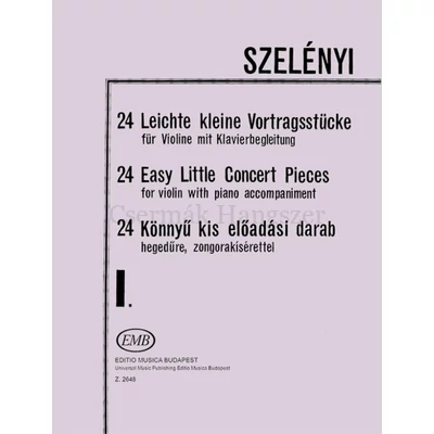 Szelényi István, 24 könnyű kis előadási darab 1