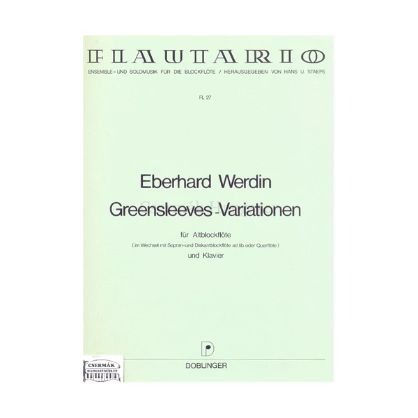 GREENSLEEVES-VARIATIONEN  FÜR ALTBLOCKFLÖTE UND KLAVIER