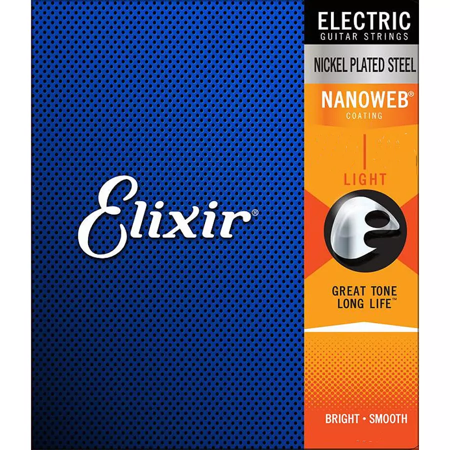 Elektromosgitár húrkészlet Elixir 9-42 Light NanoWeb Nickel Plated Steel