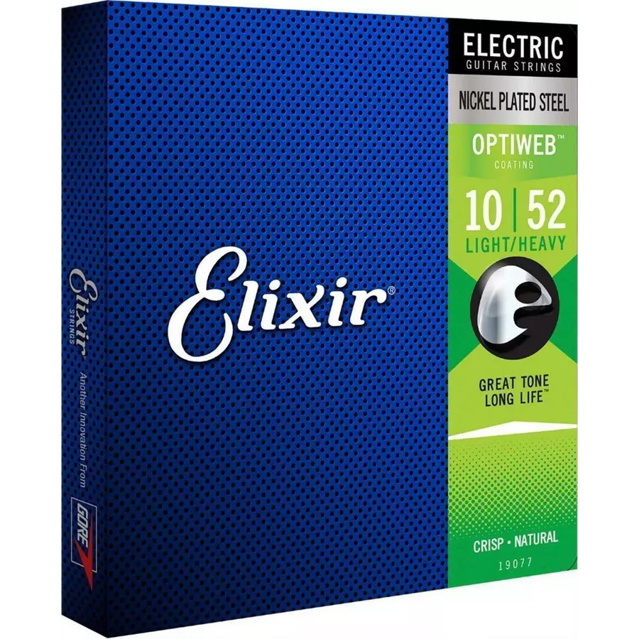 Elektromosgitár húrkészlet Elixir10-52 Light/Heavy OptiWeb Nickel Plated Steel