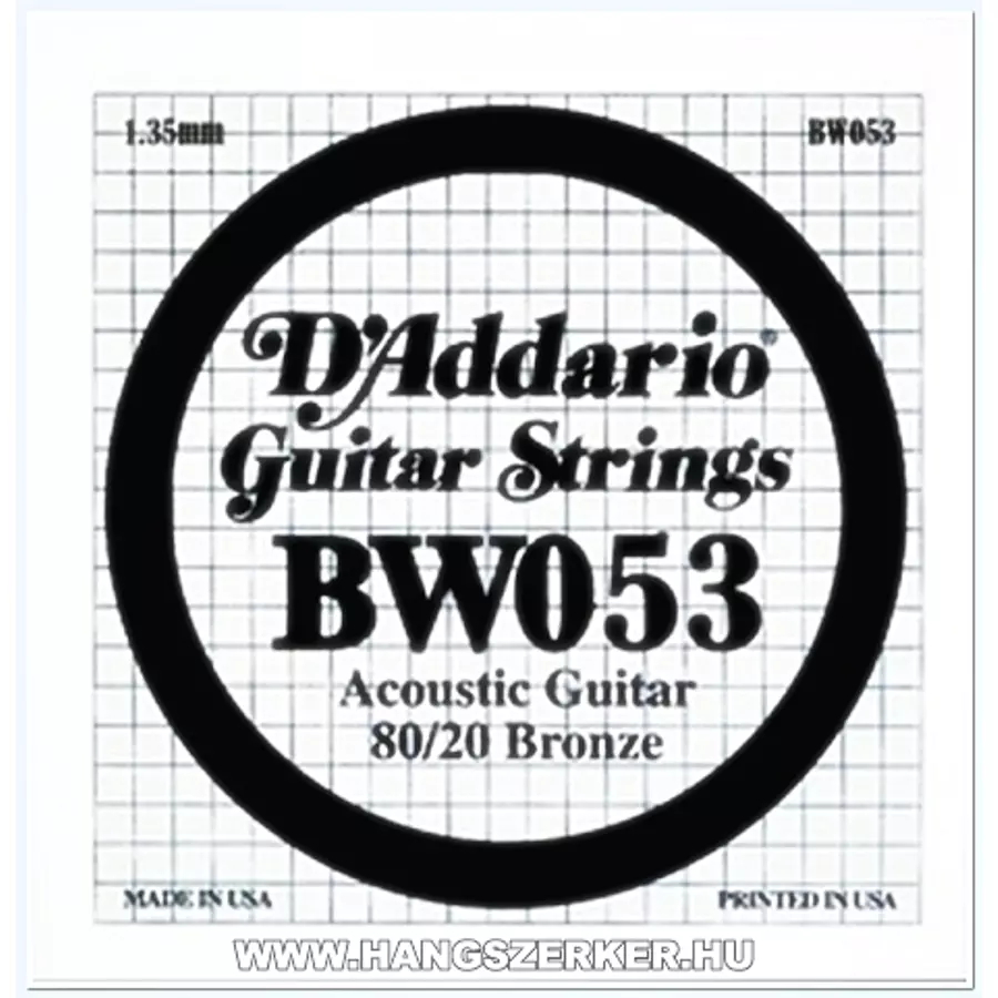 Akusztikusgitár húr darab D'Addario  BW053