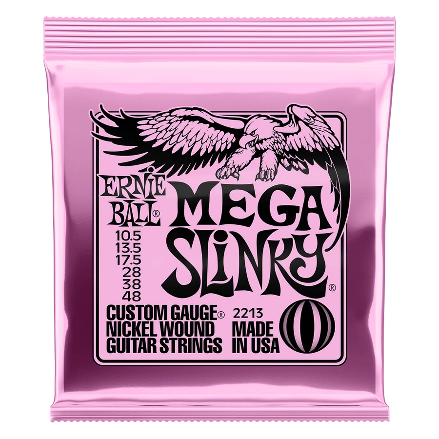 Elektromosgitár húrkészlet Ernie Ball mega slinky 10,5-48