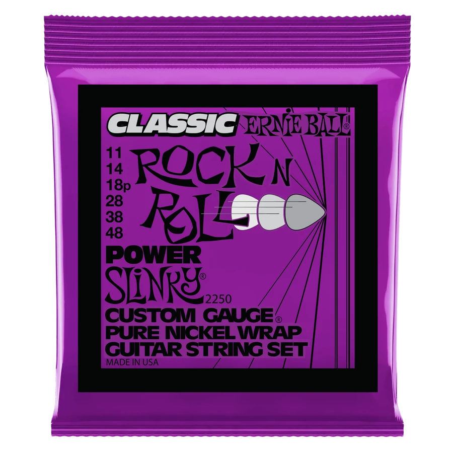 Elektromos gitárhúrkészlet Ernie Ball Nikkel Power Slinky 11-48