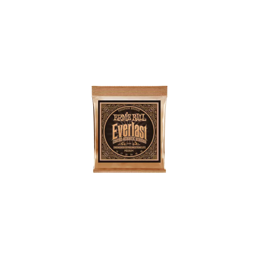 Akusztikusgitár húrkészlet Ernie Ball everlast coated p. bronze medium 13-56