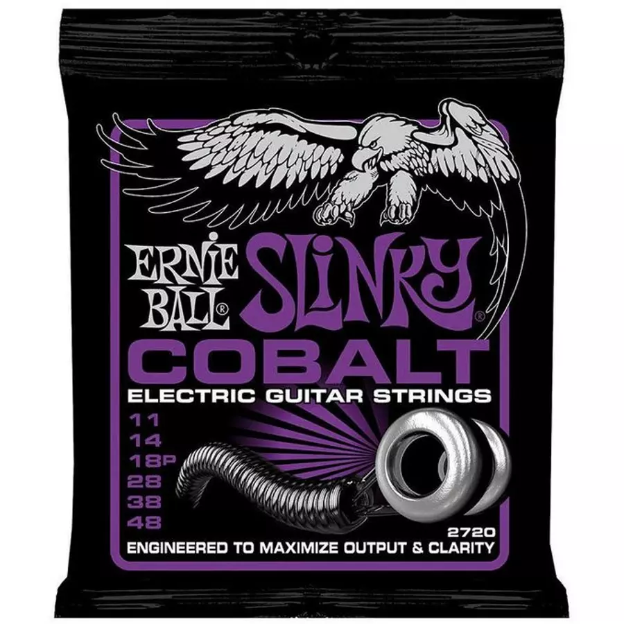 Elektromosgitár húrkészlet, Ernie Ball COBALT POWER SLINKY 11-48