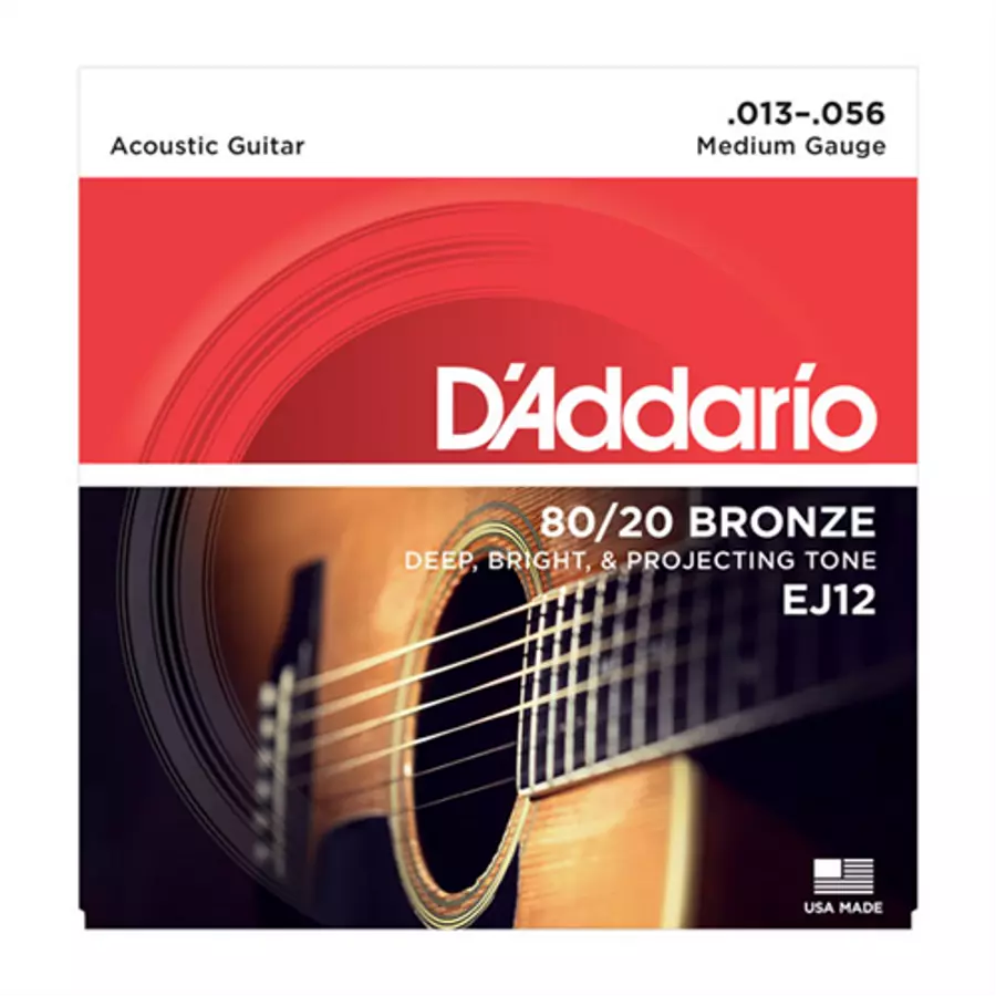 Akusztikus gitárhúrkészlet D'addario EJ12 013-056