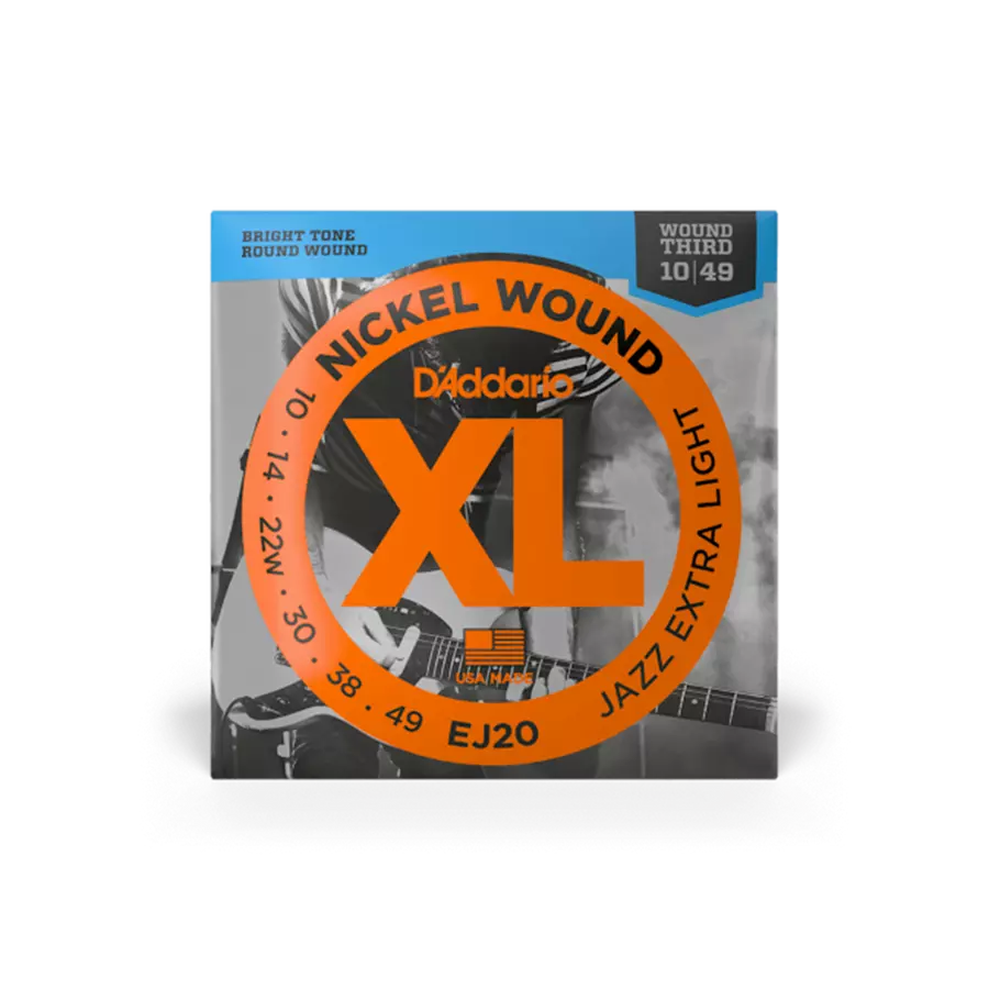 Elektromosgitár húrkészlet D'Addario 10-49 Jazz Extra Light, XL Nikkel