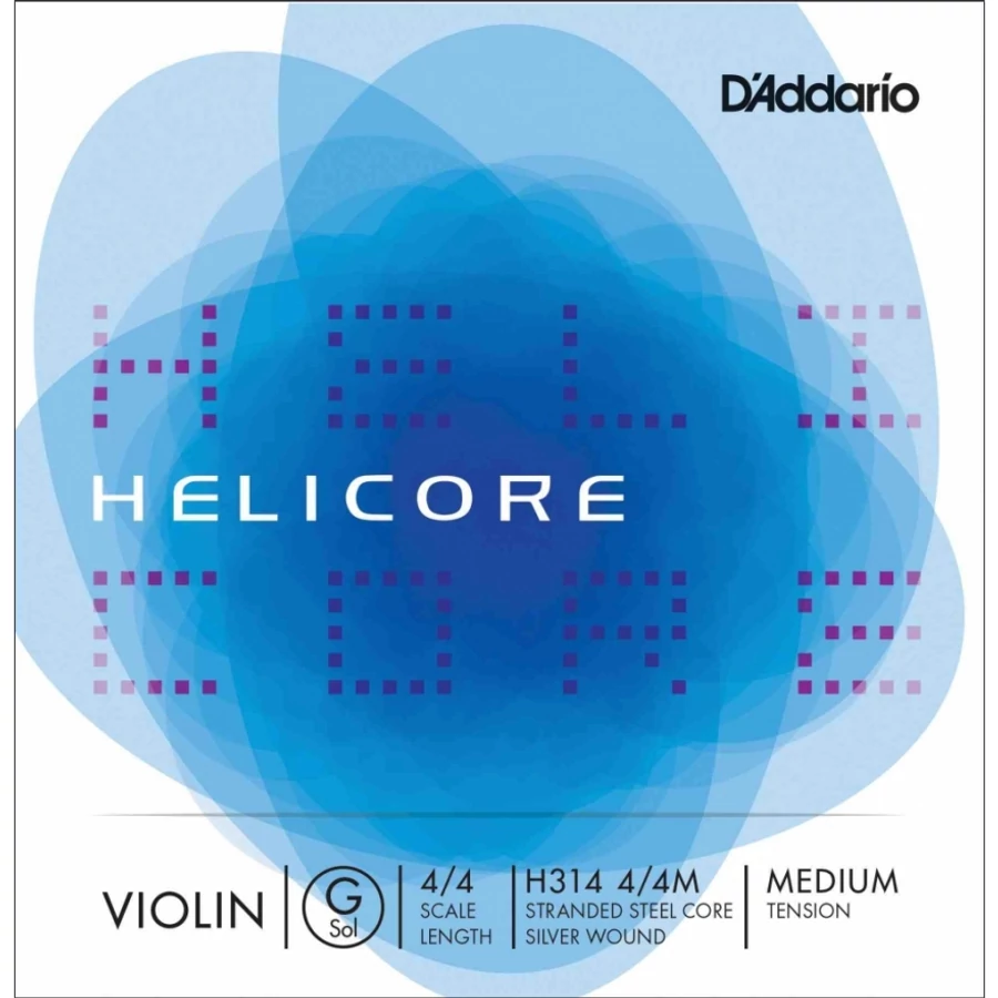 Hegedűhúr D'Addario Helicore darab "D" Médium