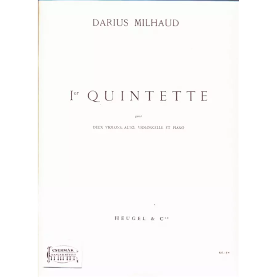 QUINTETTE A CORDES NO.1.POUR DEUX VIOLONS,ALTO,VIOLONCELLE ET PIANO