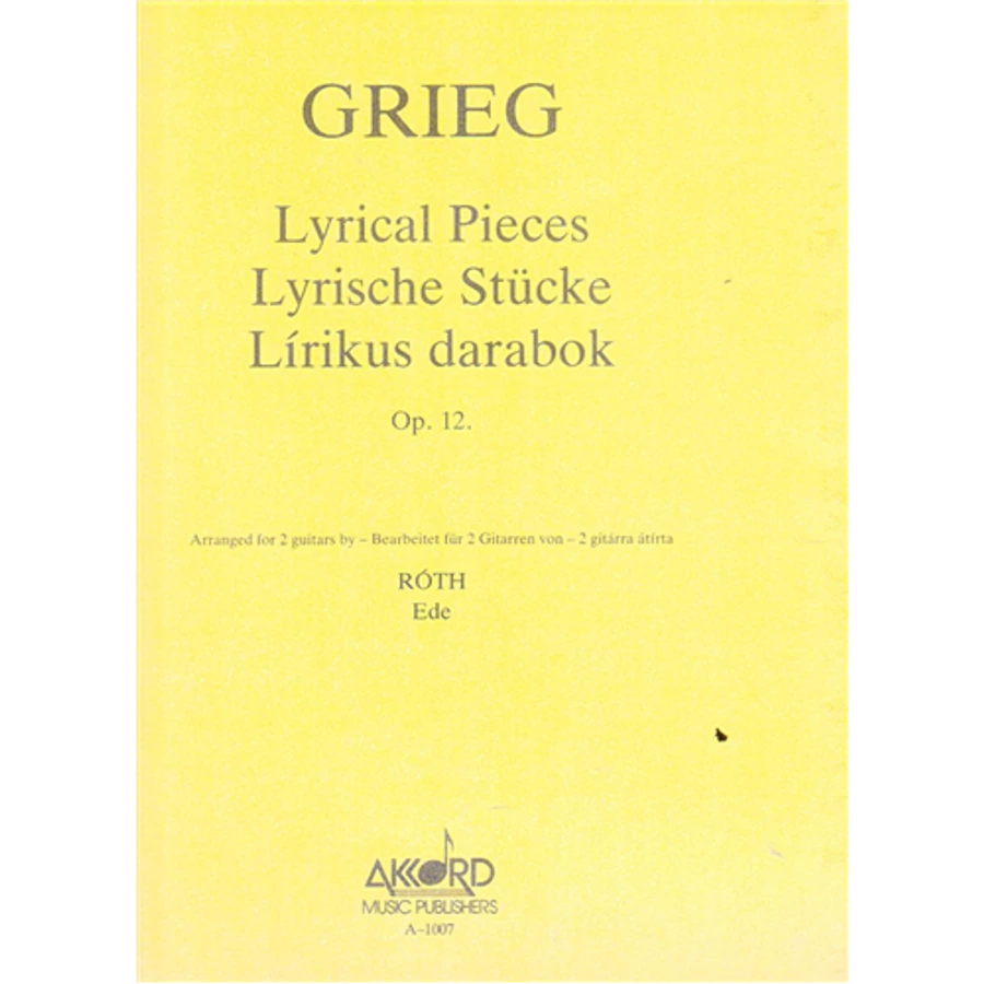 LÍRIKUS DARABOK OP.12 2 GITÁRRA