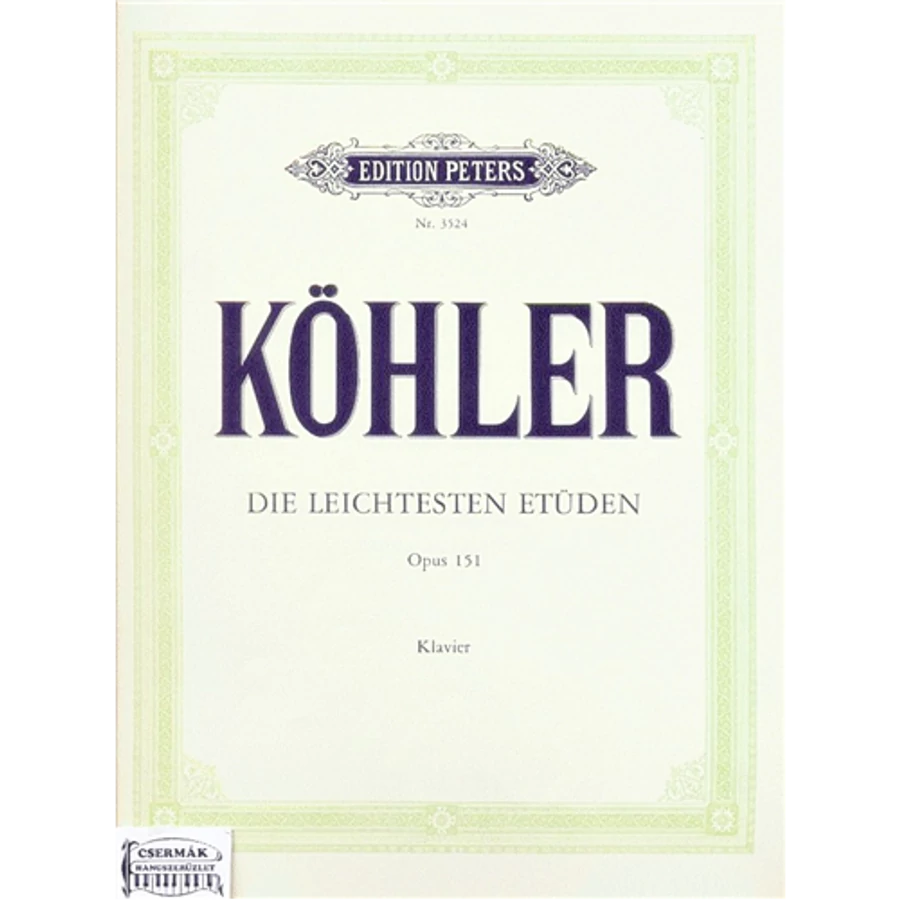 DIE LEICHTESTEN ETÜDEN OP.151.FÜR KLAVIER