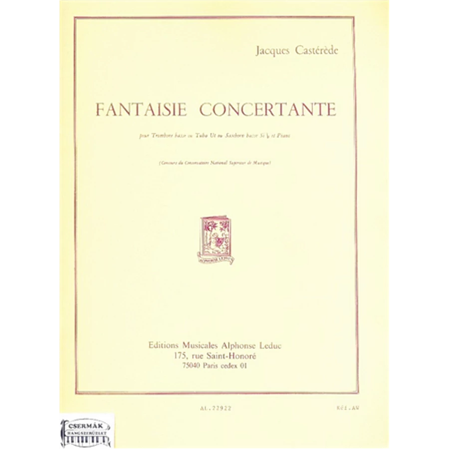 FANTAISIE CONCERTANTE TROMBONE BASSE OU TUBA UT OU SAXHORN BASSE SIB E