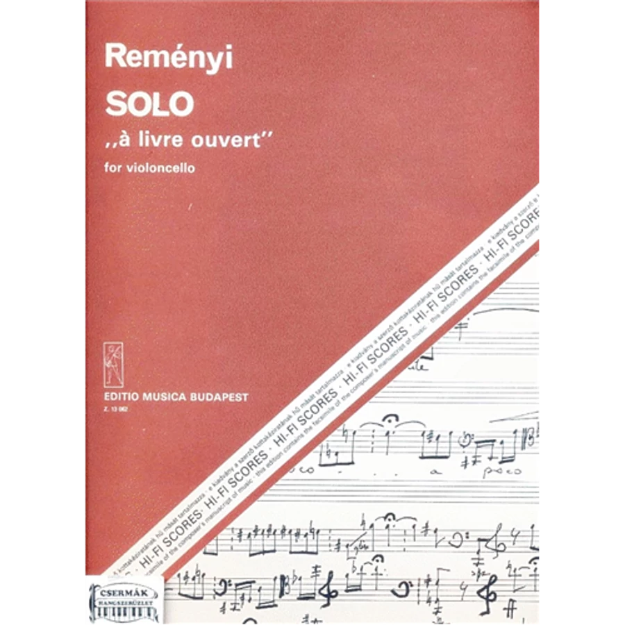 SOLO "Á LIVRE OUVERT" FOR VIOLONCELLO