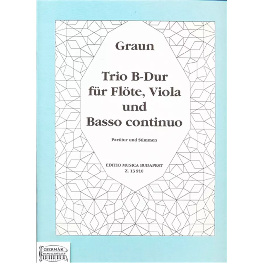 TRIO B-DUR FÜR FLÖTE,VIOLA UND BASSO CONTINUO /PARTITUR UND STIMMEN/