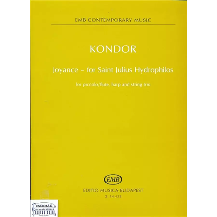 JOYANCE-FOR SAINT JULIUS HYDROPHILOS  FOR PICCOLO/FLUTE, HARP AND STRI