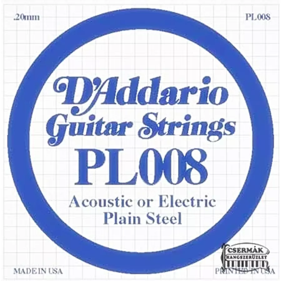 Elektromos gitárhúr D'Addario PL008