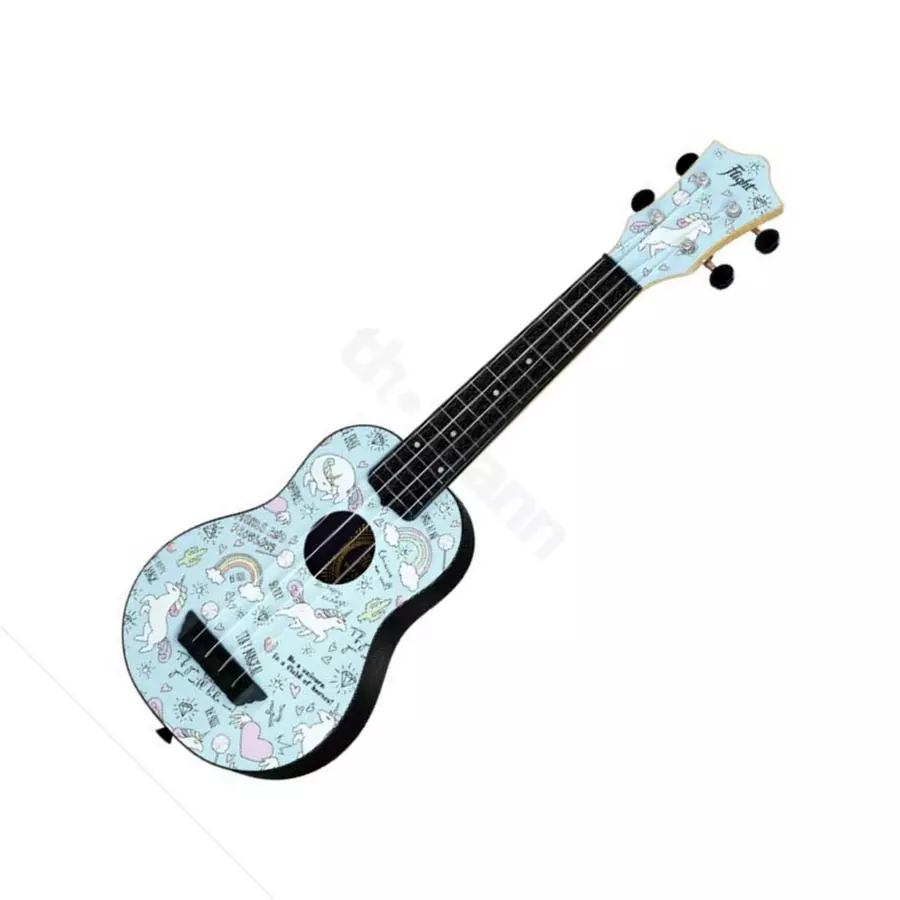 Ukulele Szoprán Unicorn, világoskék + tok